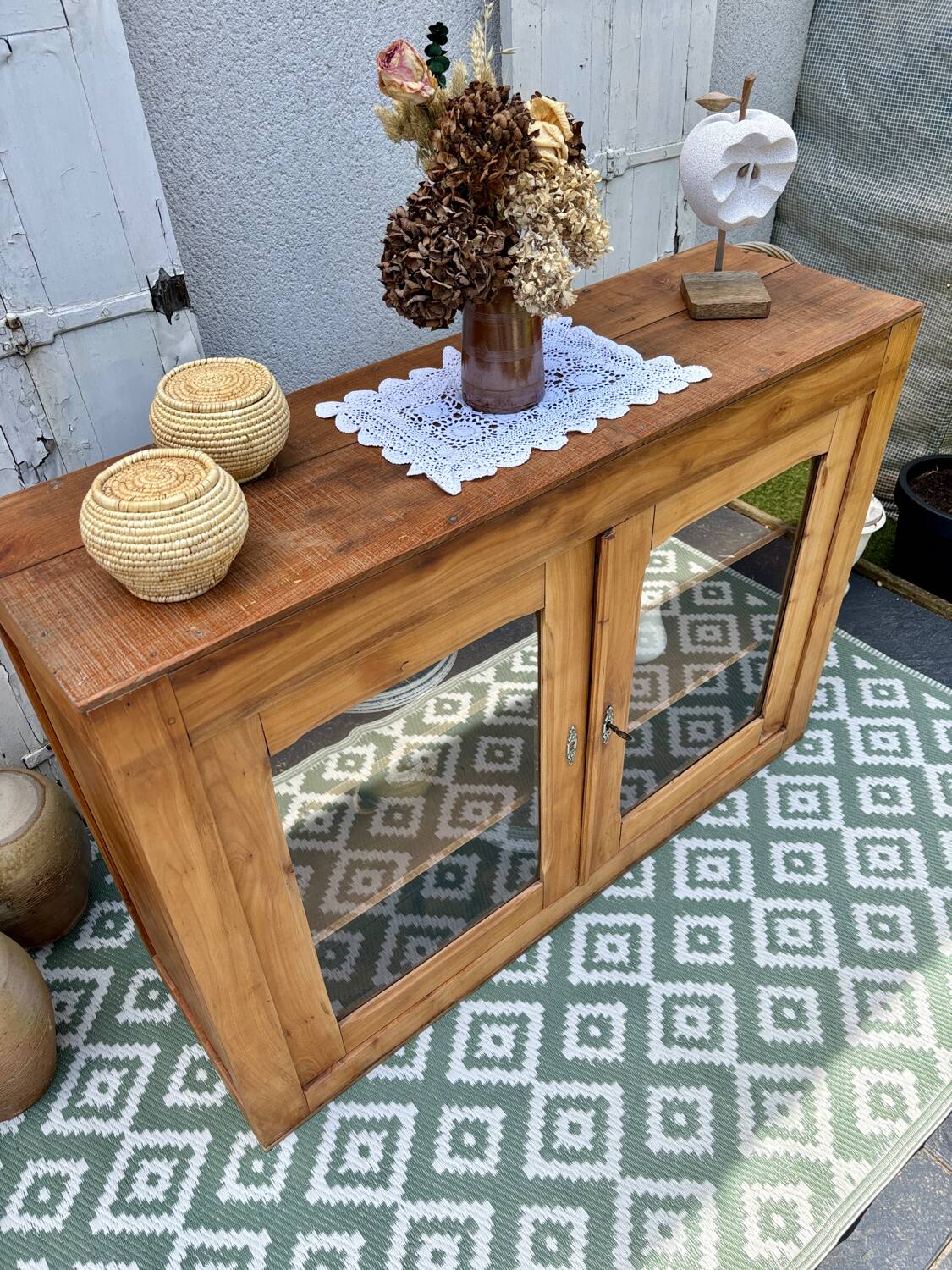 Raw wood display case