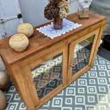 Raw wood display case