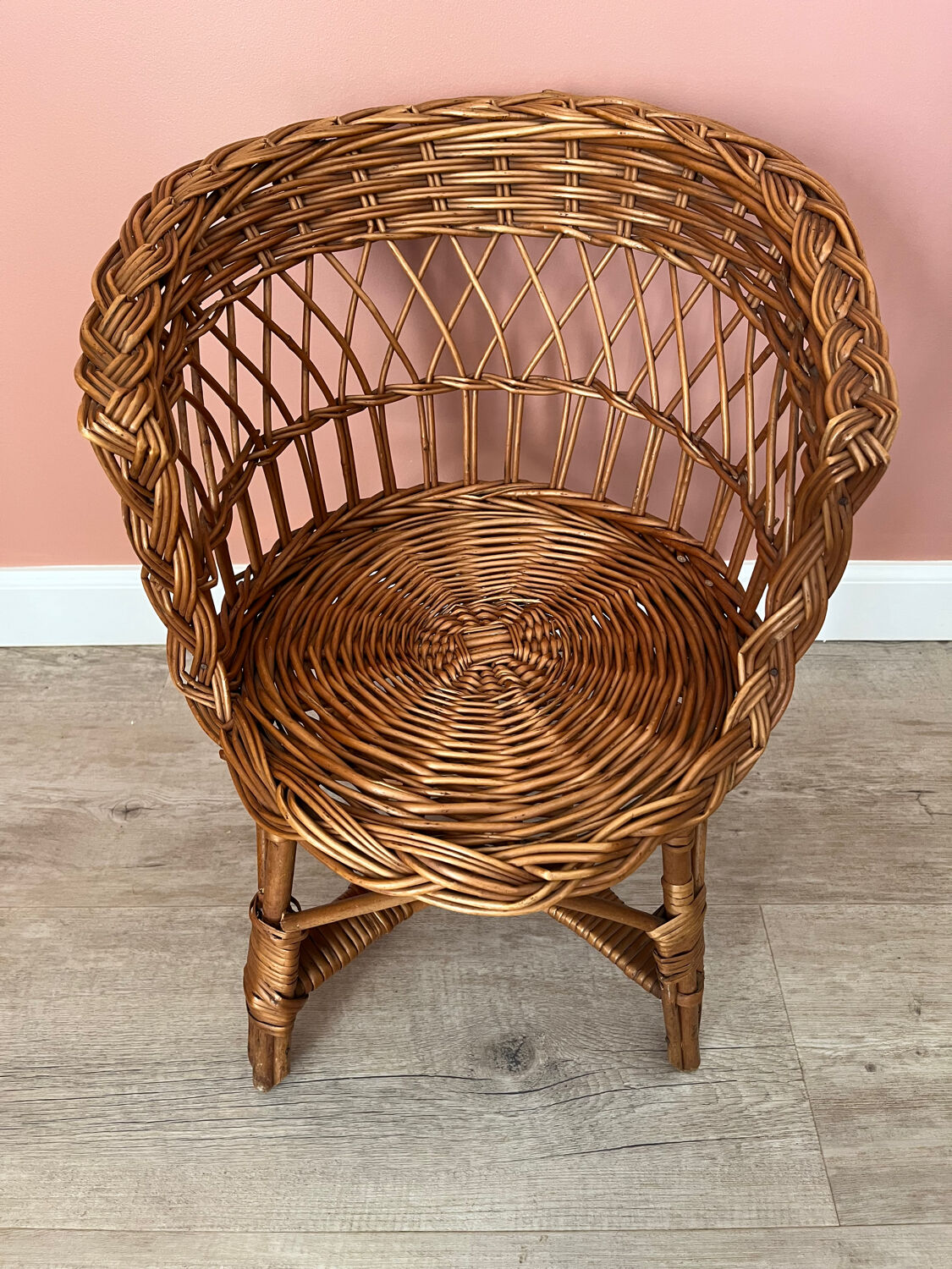 Petit fauteuil osier enfant