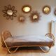 Vintage rattan basket bed