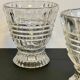 Paire vases géométriques semi-cristal vintage