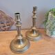 pair of brass candle holders 15