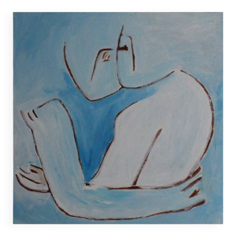 The Two of Us 50x50cm stretched canvas painting by Bodasca