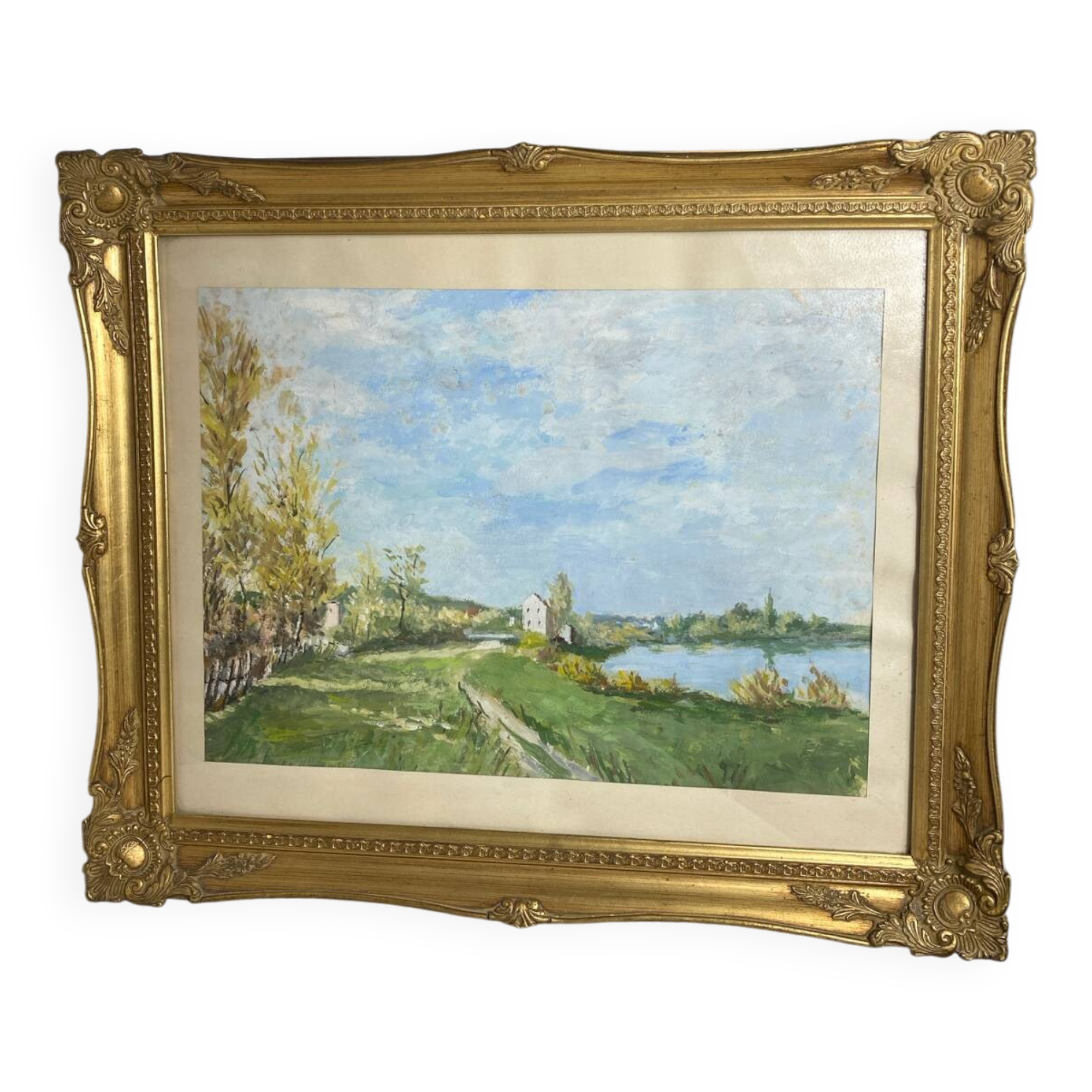 Painting, landscape, gouache by Jeanne Philippar-Quinet