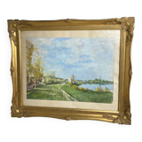 Painting, landscape, gouache by Jeanne Philippar-Quinet