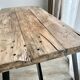 Wooden set and metal legs