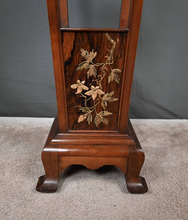 Large Cherry & Walnut Stool, Asian style – Early 20th century