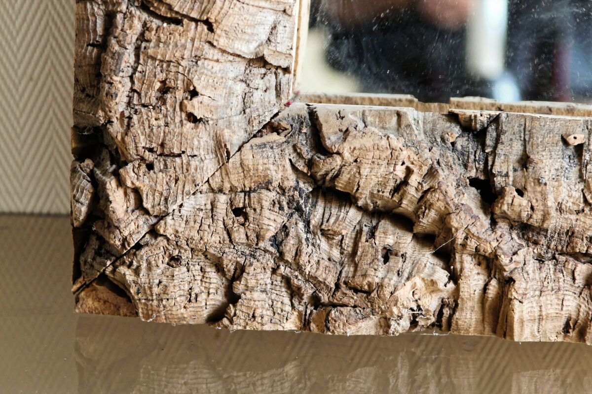 Mirror, natural cork frame