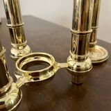 Very Rare Modular Scandinavian Brass Candlestick, 33-Piece Mid-Century Plug