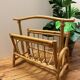 Vintage rattan magazine rack