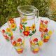 Vintage flower orangeade service