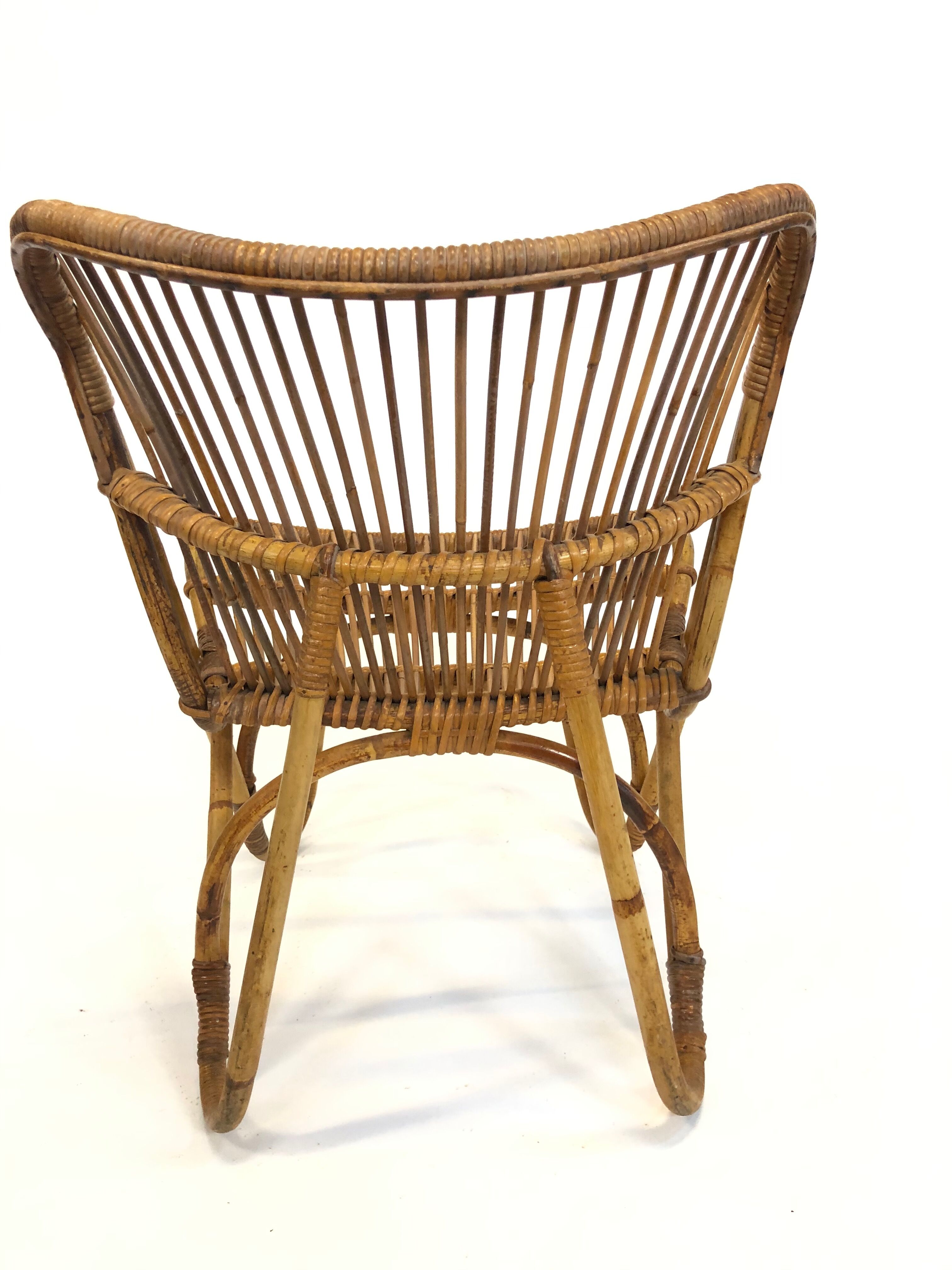 Rohe Noordwolde rattan chair, 1960, Netherlands