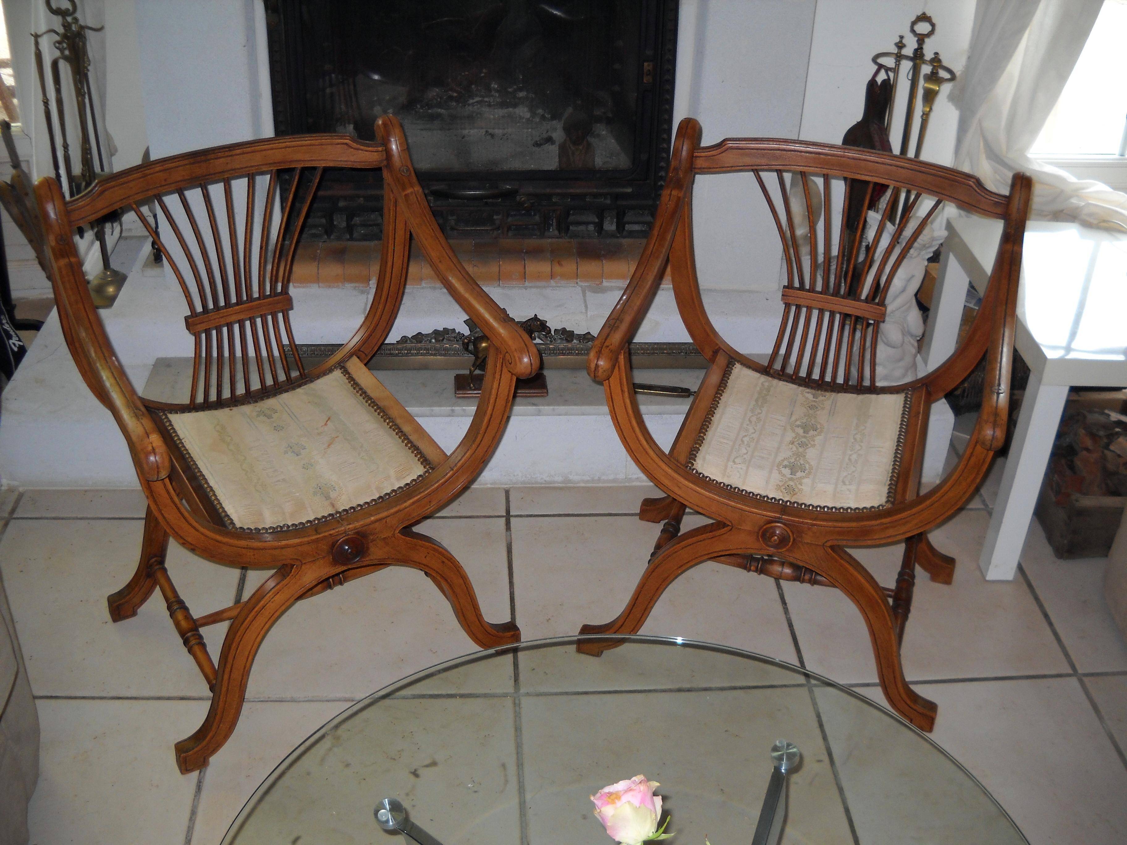 Pair of Dagobert armchairs