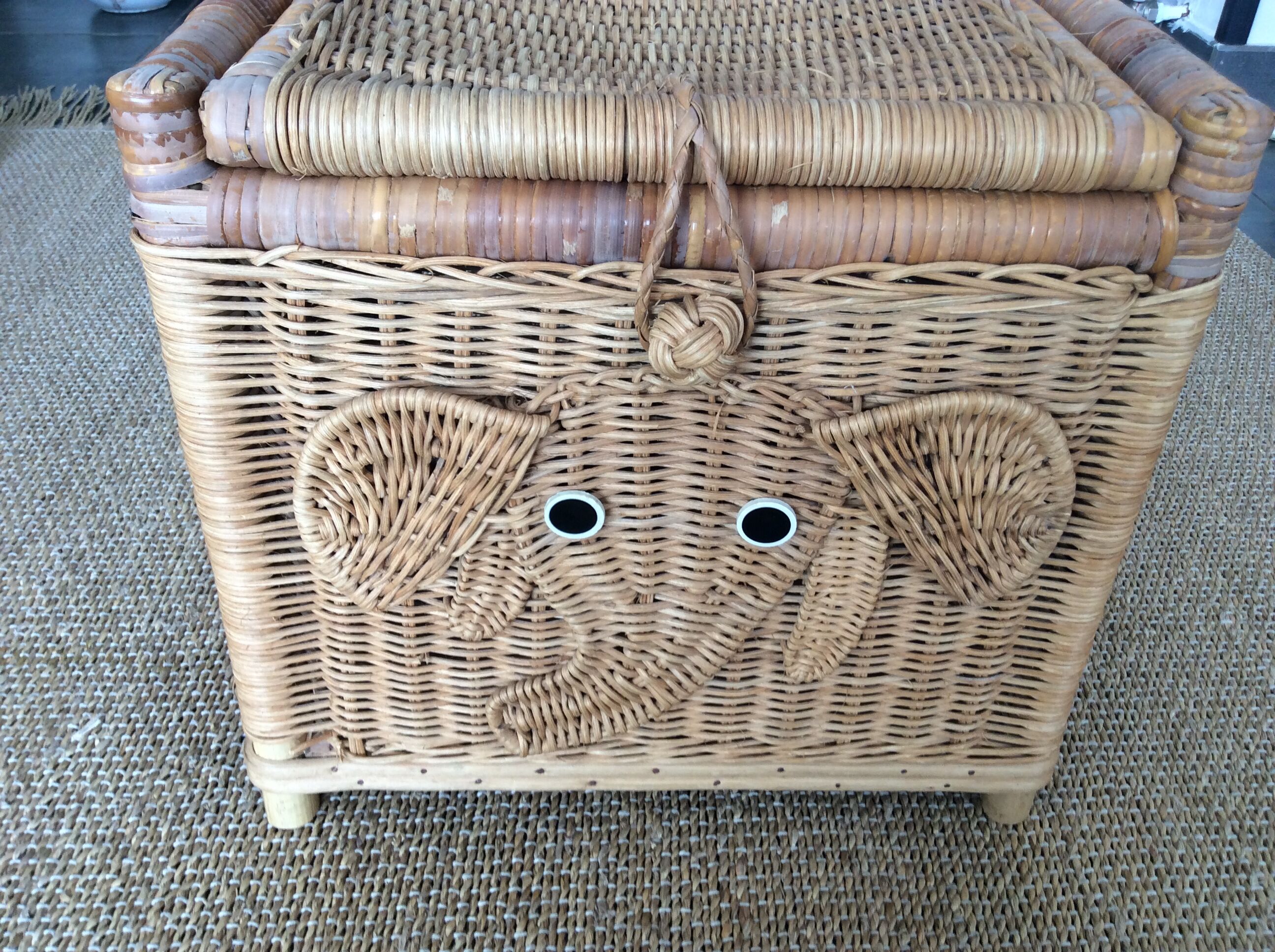 Wicker toy chest