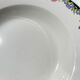 8 Digoin opaque porcelain soup plates with floral pattern "3984" ~
