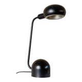 Black metal adjustable desk lamp, postmodern Memphis style, Italian 1980s design, swivel head