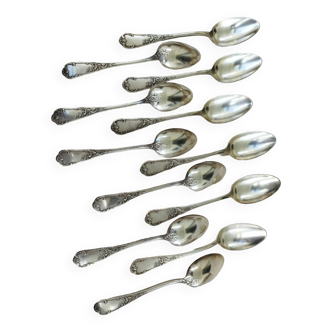 12 very large silver-plated spoons