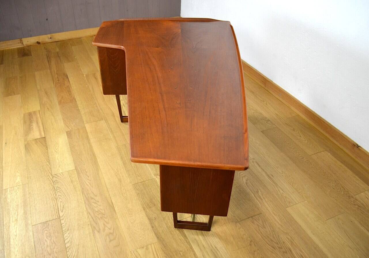 Boomerang Teak Desk by Peter Lovig 1950