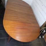 Scandinavian round teak table from the 60s