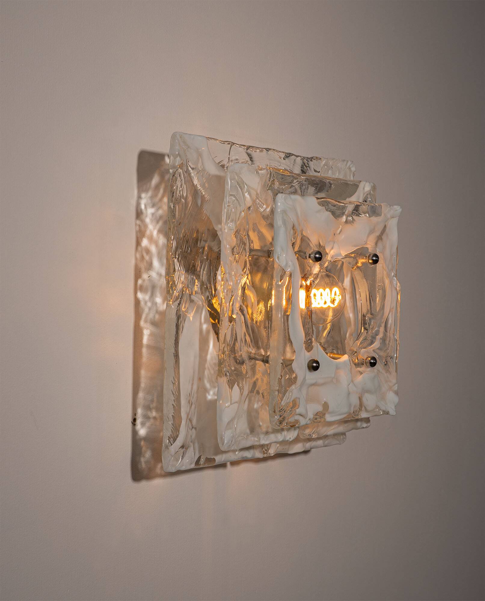 Applique en verre de Murano Carlo Nason, années 1970