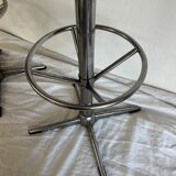 Tabouret en fausse fourrure 70s