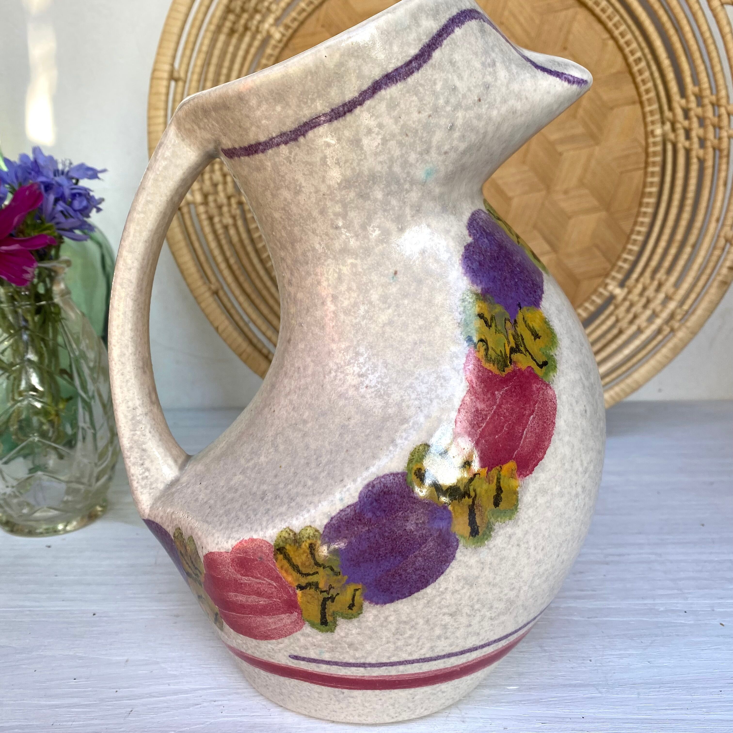 Vintage ceramic pitcher from Pornic Ninon