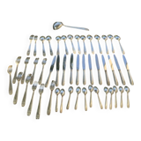 Cutlery set consisting of 49 pieces in silver metal, antique and collector's item