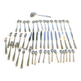 Cutlery set consisting of 49 pieces in silver metal, antique and collector's item