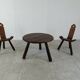 Ensemble de tabourets brutalistes espagnols, 1950