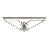 1950s Unique Ceiling Lights with Brass Details, Restored, 4 pieces available