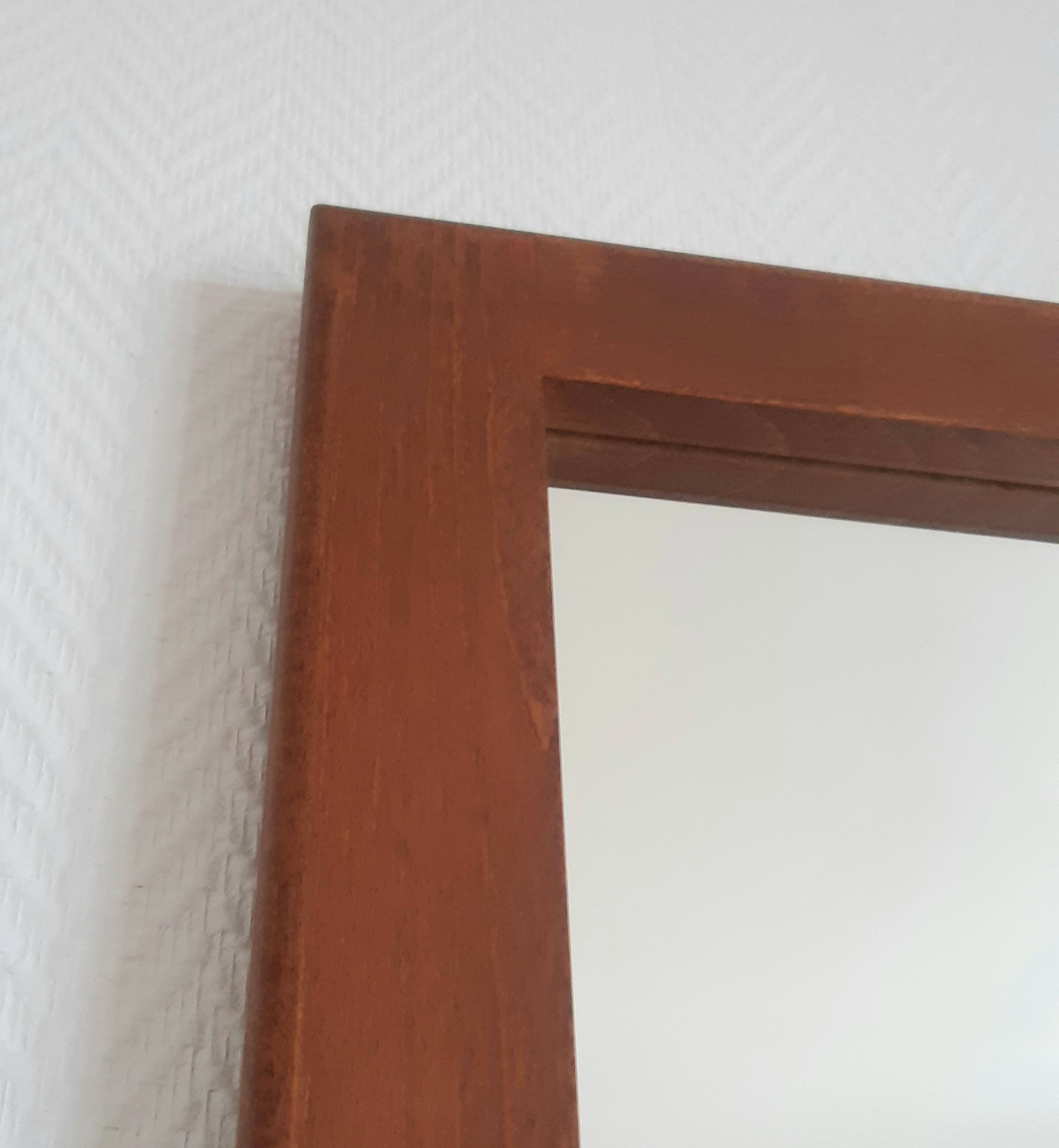 Vintage teak mirror