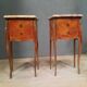 Pair of Louis XV style bedside tables in marquetry