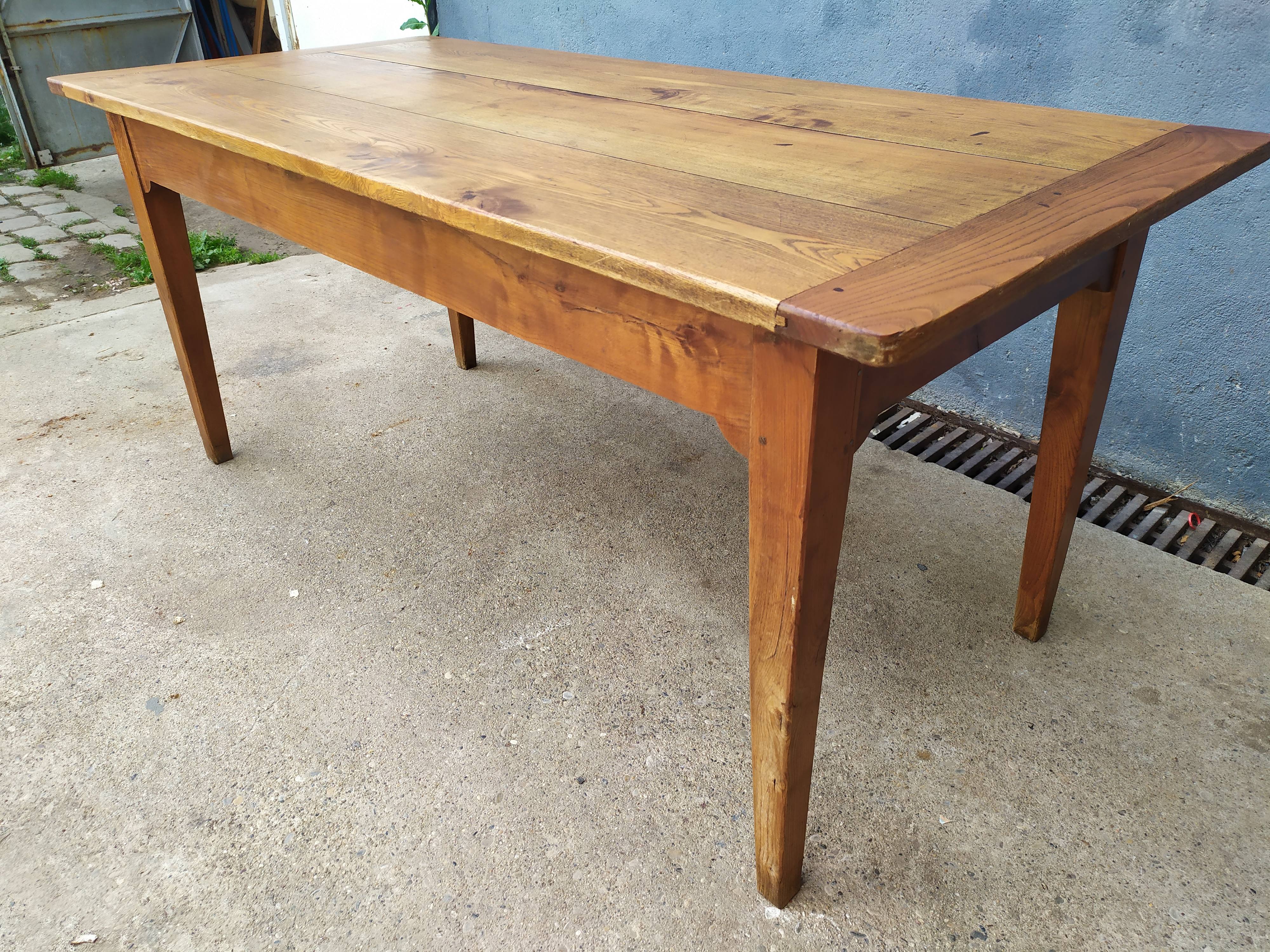 Table de ferme en chêne