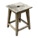 Tabouret d'atelier brutaliste carré à entretoise