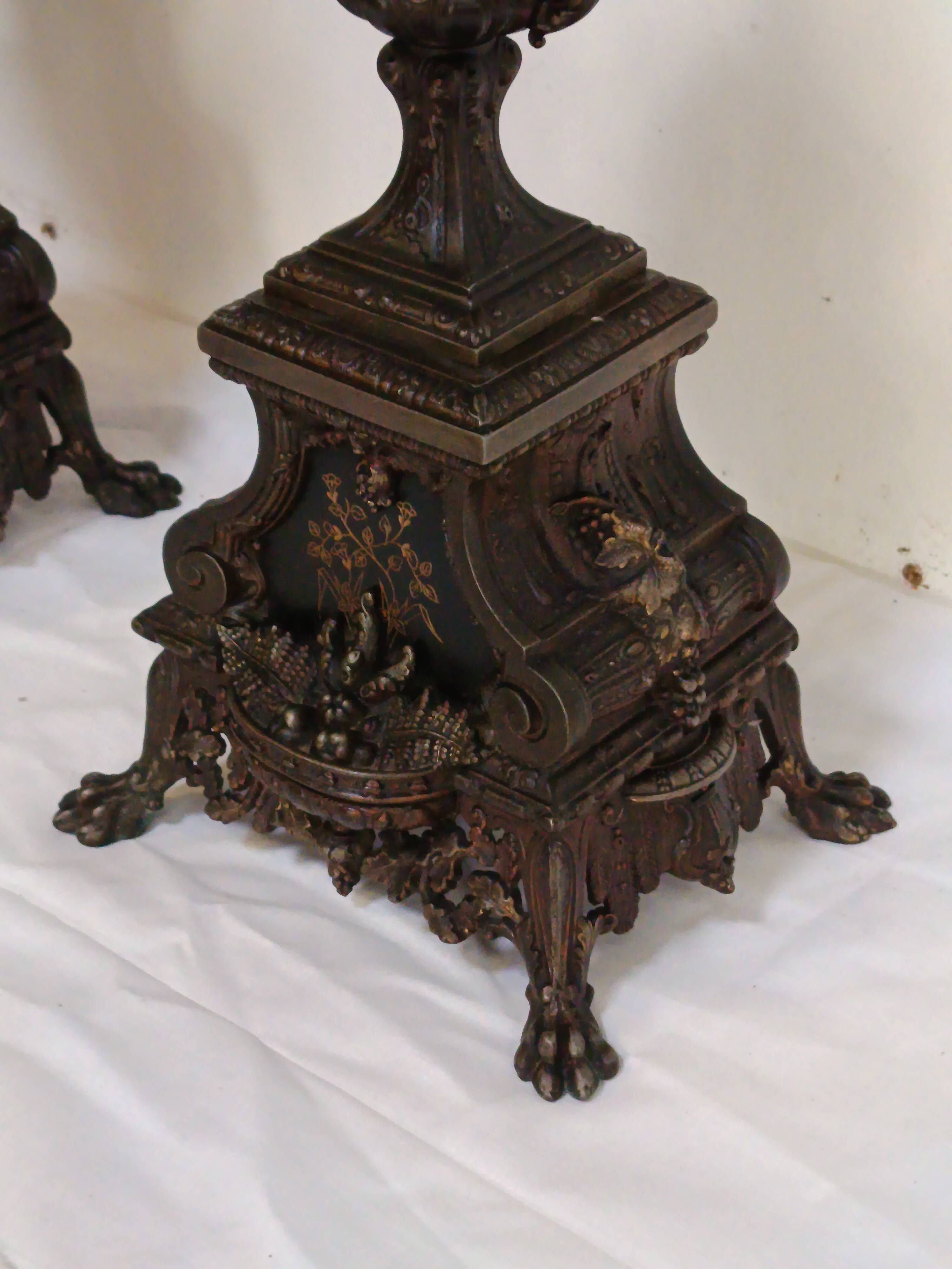 large pair of candlesticks