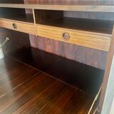 Vintage Scandinavian 2-piece secretary. Rosewood, 1970s