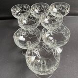 8 ½ cut crystal champagne glasses