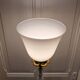 Lampadaire vintage art déco opaline et bronze