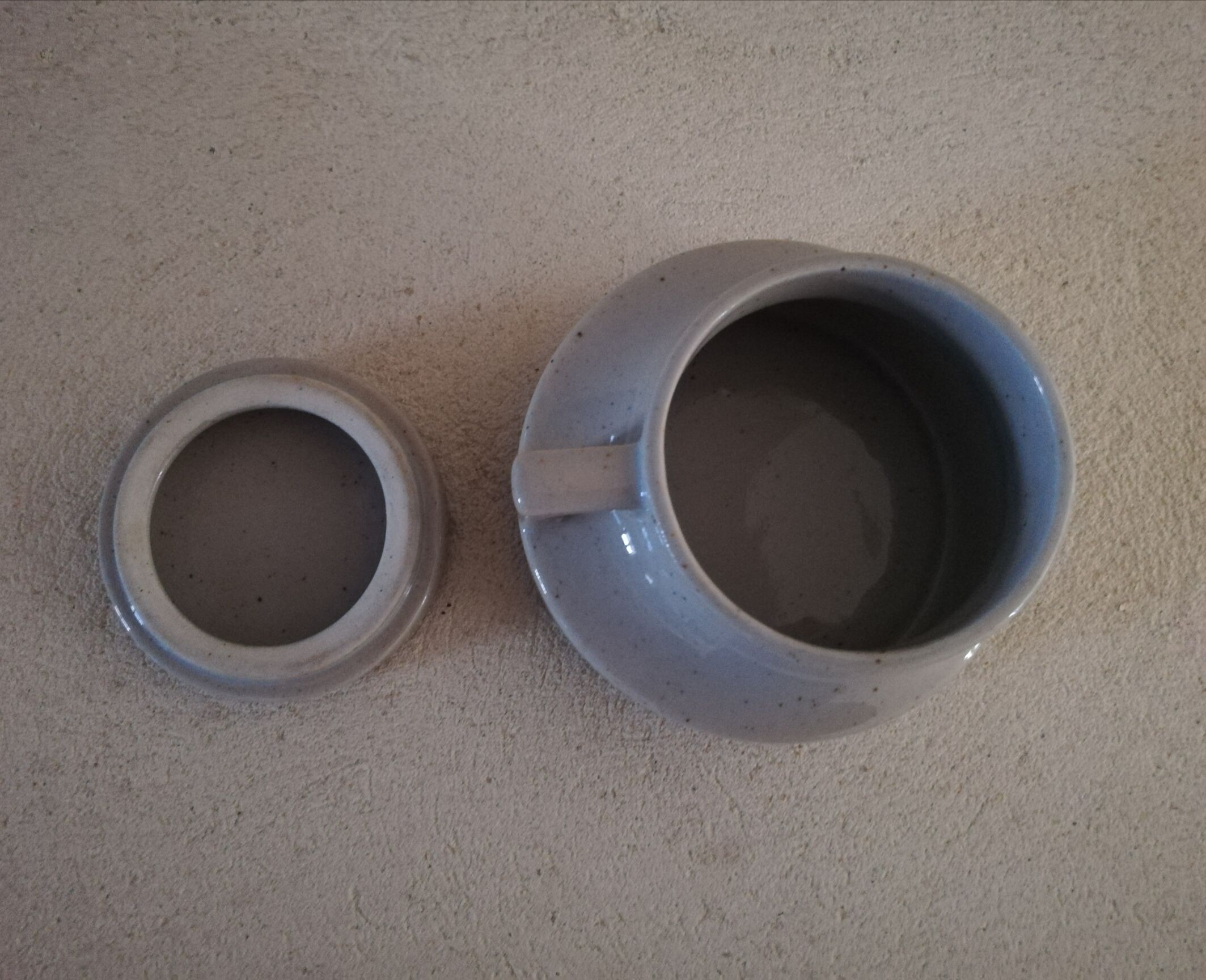 Brenne sandstone sugar bowl 1970s