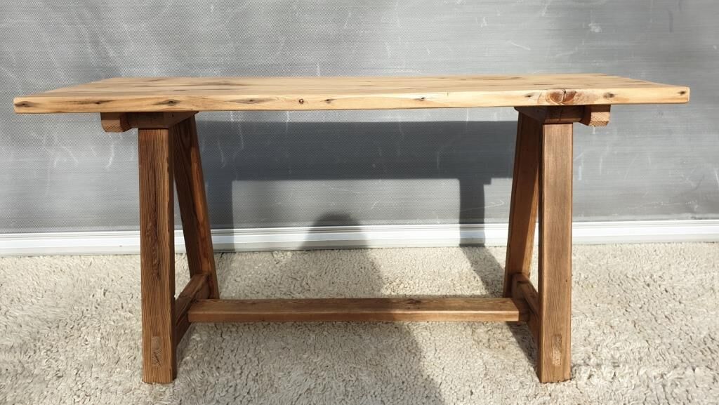 Coffee table workshop trestle Pine