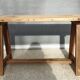 Table basse tréteau d'atelier d'atelier Pin