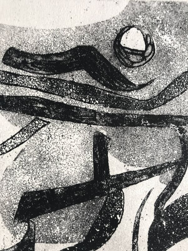 Nicole quétin, la nuit, c. 1990. eau-forte signée au crayon
