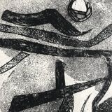 Nicole quétin, the night, c. 1990. etching signed in pencil