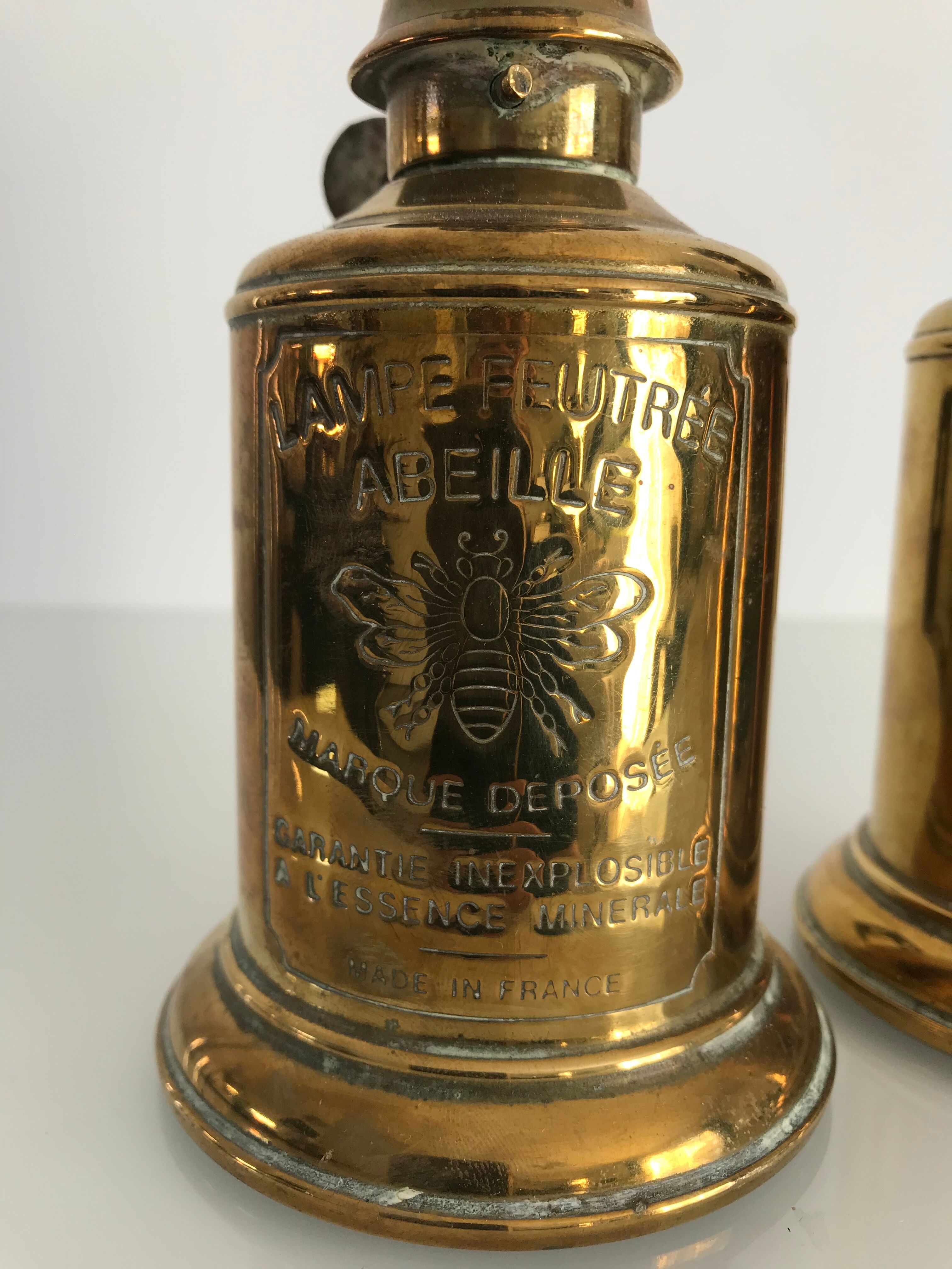 Lampe feutrée abeille laiton lot