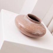 Gudrun Schenk Studio Ceramic Vase in beige-pink glaze - German Mid-Century Flower Vase, 1950s