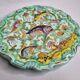 Vintage decorative dish Cerart Monaco fish decor signed ceramic, 37 cm