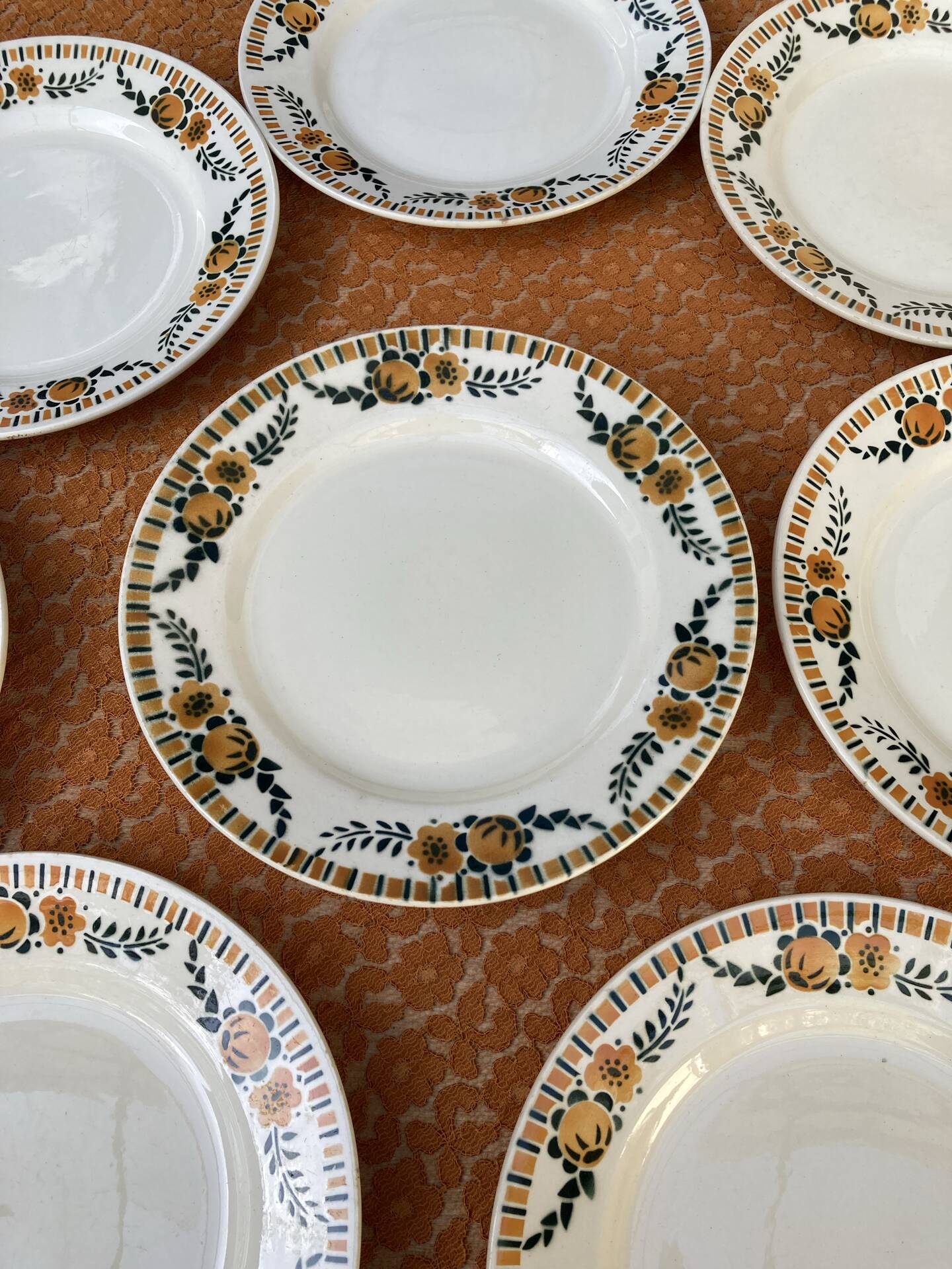 Cake stand and plates chic country Ceranord model Corbei