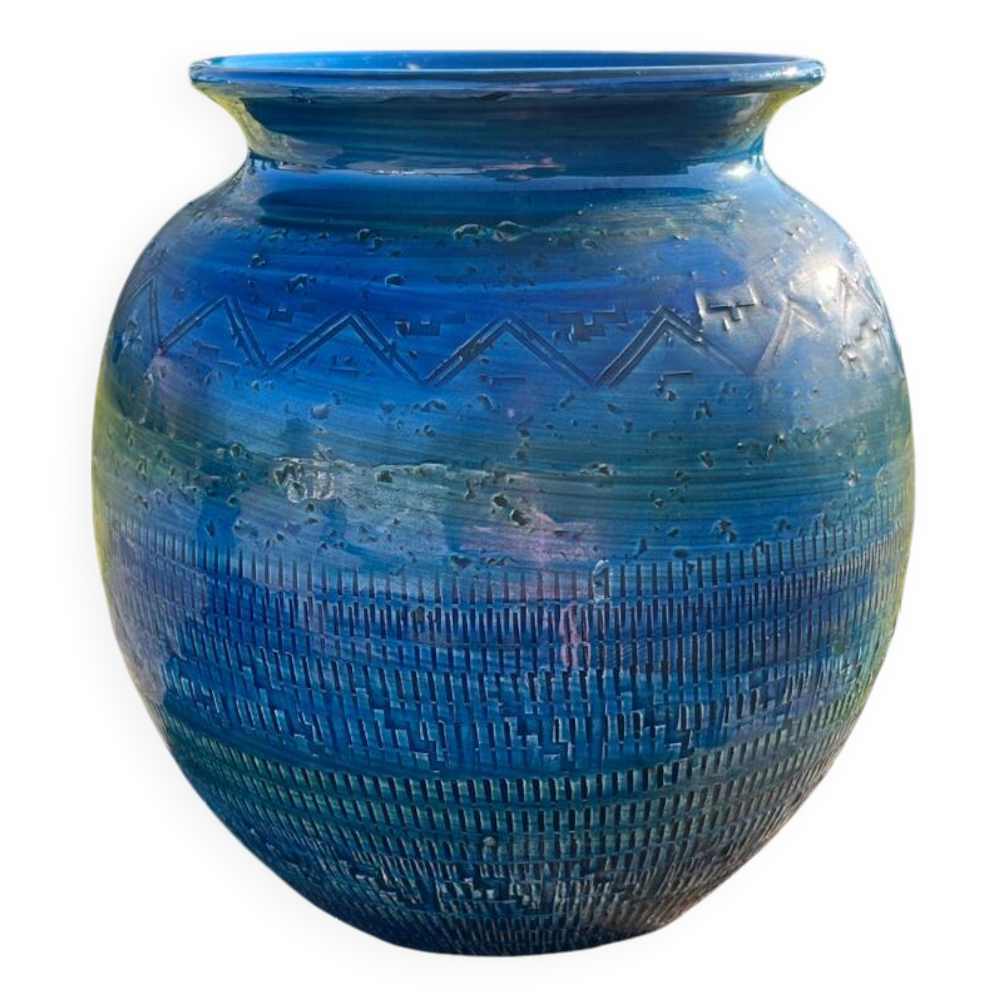 Large Aldo Londi Bitossi vintage ceramic vase