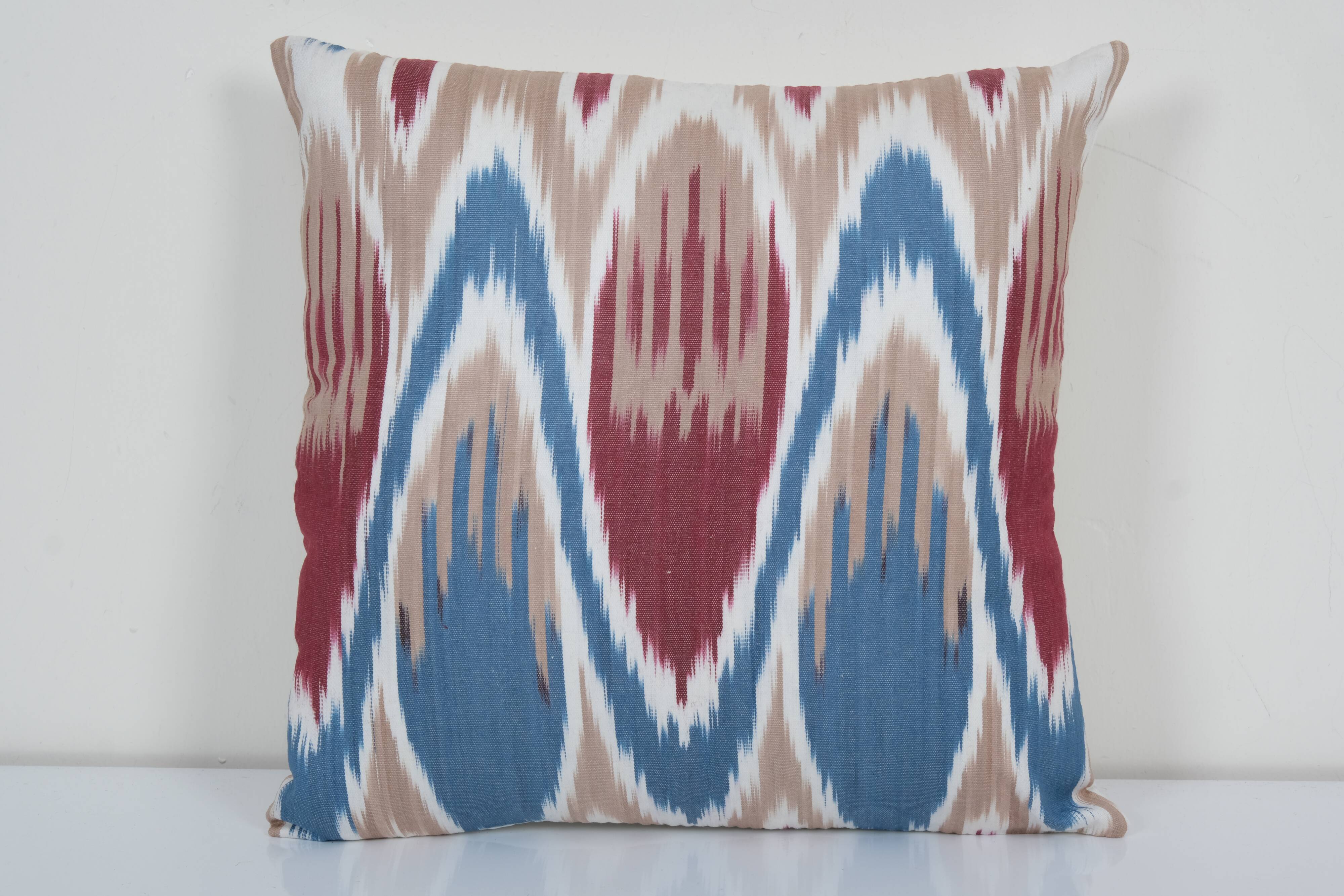 Uzbek ikat fabric designer ikat pillow