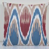 Uzbek ikat fabric designer ikat pillow